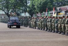 Perkuat Bela Negara, 8 ASN Lutim Ikuti Latsarmil Komcad di Gowa