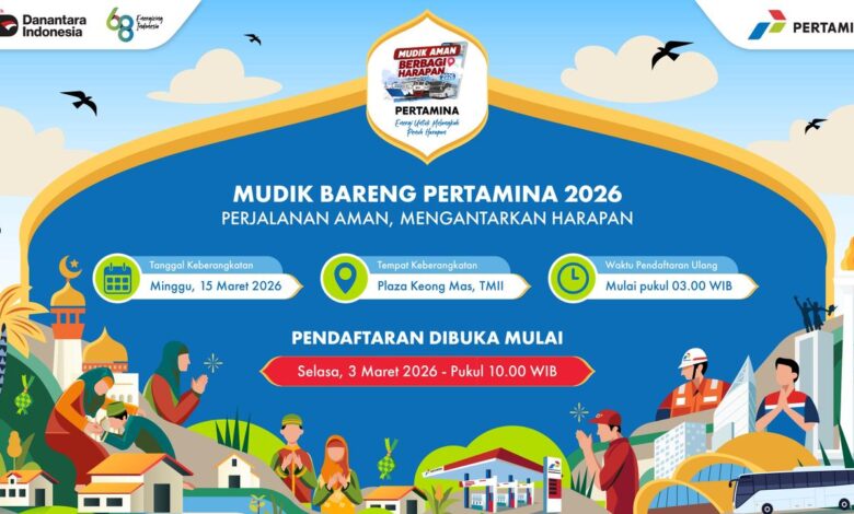 Pertamina Buka Mudik Gratis Bareng dan Arus Balik 2026 Lebih dari 15 Kota, Catat Tanggal Pendaftarannya