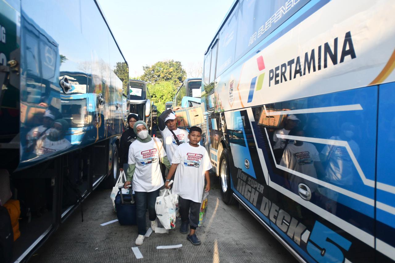 Dukung Program Pemerintah Hemat Energi, Pertamina Berangkatkan Ribuan Pemudik