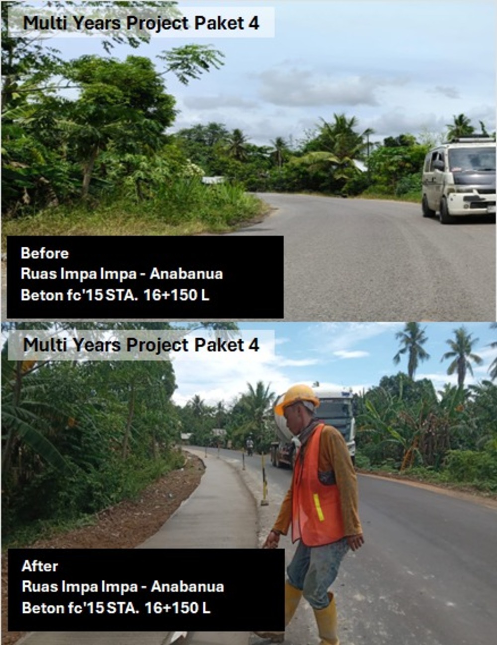 MYP Sulsel Paket 4: Peningkatan Jalan di Soppeng dan Wajo, Bahu Jalan Dibeton