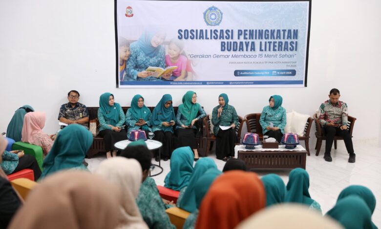 PKK Makassar Sosialisasi Gerakan Gemar Membaca 15 Menit Sehari