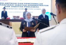 Lantik 124 Pejabat, Bupati Gowa Tegaskan Komitmen Loyalitas dan Profesionalisme