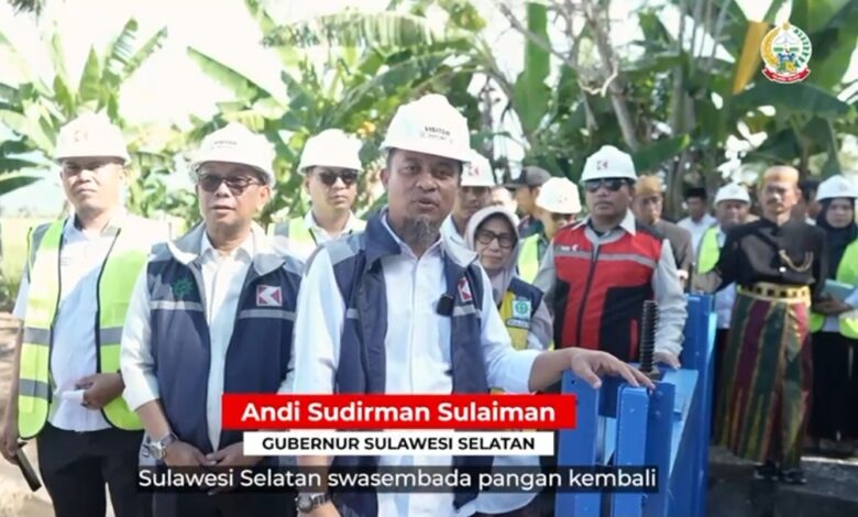 Perkuat Jaringan Irigasi, Gubernur Sulsel Groundbreaking Program MYP Irigasi di Soppeng-Bone-Wajo