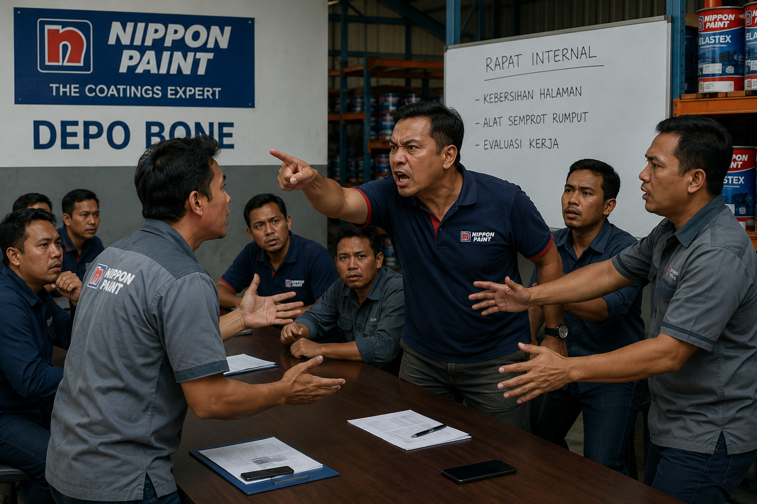 Diduga Ucapan Kasar Saat Rapat, Karyawan dan Pimpinan Depo Cat di Bone Sempat Adu Mulut