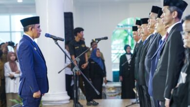Dorong Inovasi dan Pelayanan Maksimal, Gubernur Anwar Hafid Lantik 40 Eselon II dan Fungsional Pemprov Sulteng