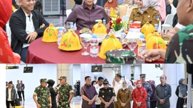 Sekprov Sulteng Sambut Kedatangan Kapolda Baru Brigjen Pol Nasri di Bandara Mutiara SIS Al-Jufri