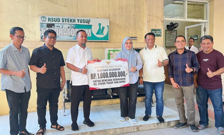 Bupati Gowa Terima Bantuan Percepatan Pemulihan RSUD Syekh Yusuf Pasca Kebakaran dari Pemprov Sulsel