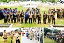 Asisten II Setda Kota Palu Lepas Kontingen Satpol PP, Linmas, dan Damkar ke Kabupaten Tolitoli Ikuti HUT Gabungan