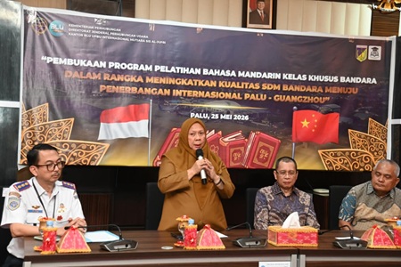 Wagub Sulteng Buka Pelatihan Bahasa Mandarin untuk Perkuat SDM Bandara Internasional Mutiara SIS Al-Jufri