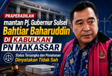 Praperadilan Mantan Pj. Gubernur Sulsel Bahtiar Baharuddin di Kabulkan PN Makassar