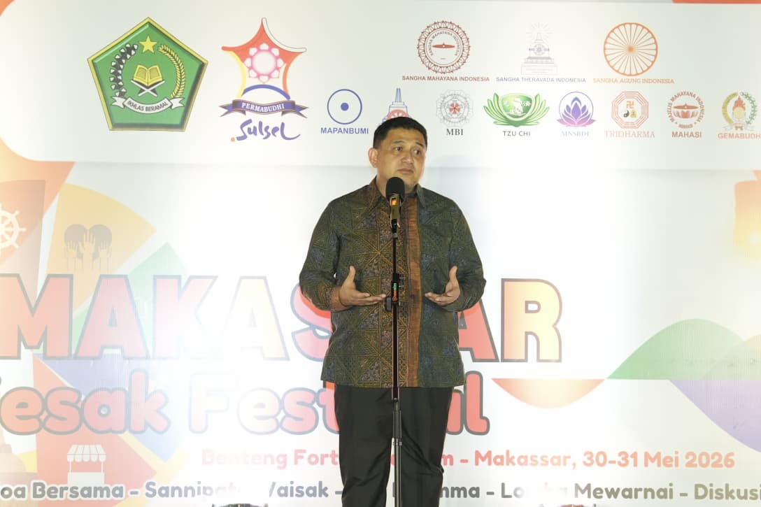 Wali Kota Makassar Tegaskan Kota Toleransi saat Hadiri Sannipata Waisak 2570 BE/2026