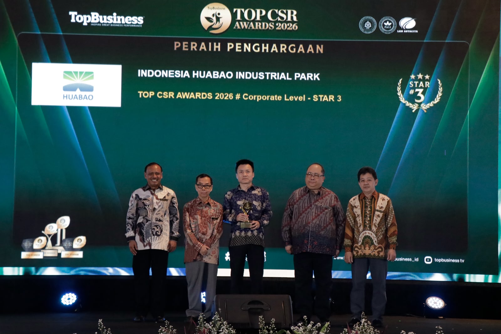 Huabao Raih Top CSR Awards 2026 Bintang Tiga, Bukti Komitmen Bangun Masyarakat Morowali