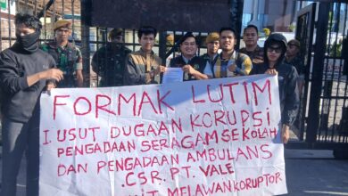 Gelar Aksi di Kejati Sulsel, FORMAK LUTIM Desak Penuntasan Kasus Korupsi di Luwu Timur
