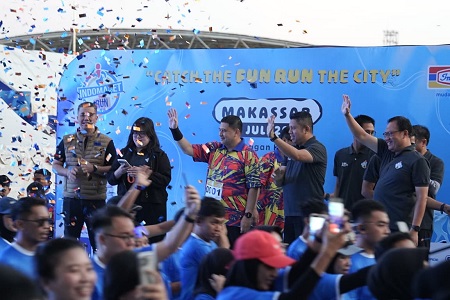 Wali Kota Makassar Lepas dan Meriahkan Peserta Indomaret Fun Run 2026