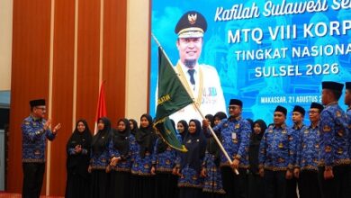 Jufri Rahman Lepas Kafilah MTQ KORPRI Sulsel, Tekankan ASN Berakhlak dan Berintegritas