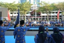 Defile Kafilah MTQ VIII KORPRI Nasional Resmi Dilepas di Balai Kota Makassar
