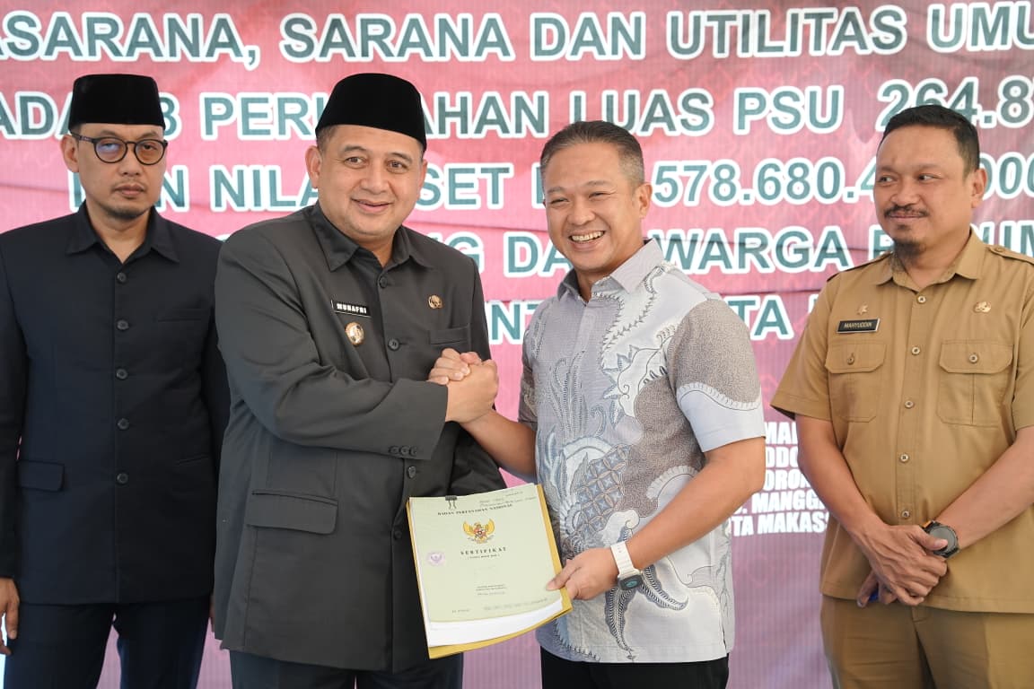 Pemkot Makassar Terima PSU 18 Perumahan, Nilai Aset Capai Rp578,68 Miliar