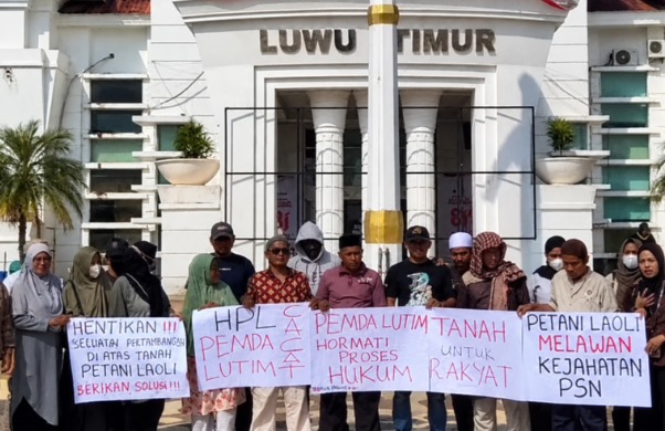 Gugatan PTUN Masih Berproses, Petani Laoli Layangkan Delapan Desakan ke Bupati Luwu Timur