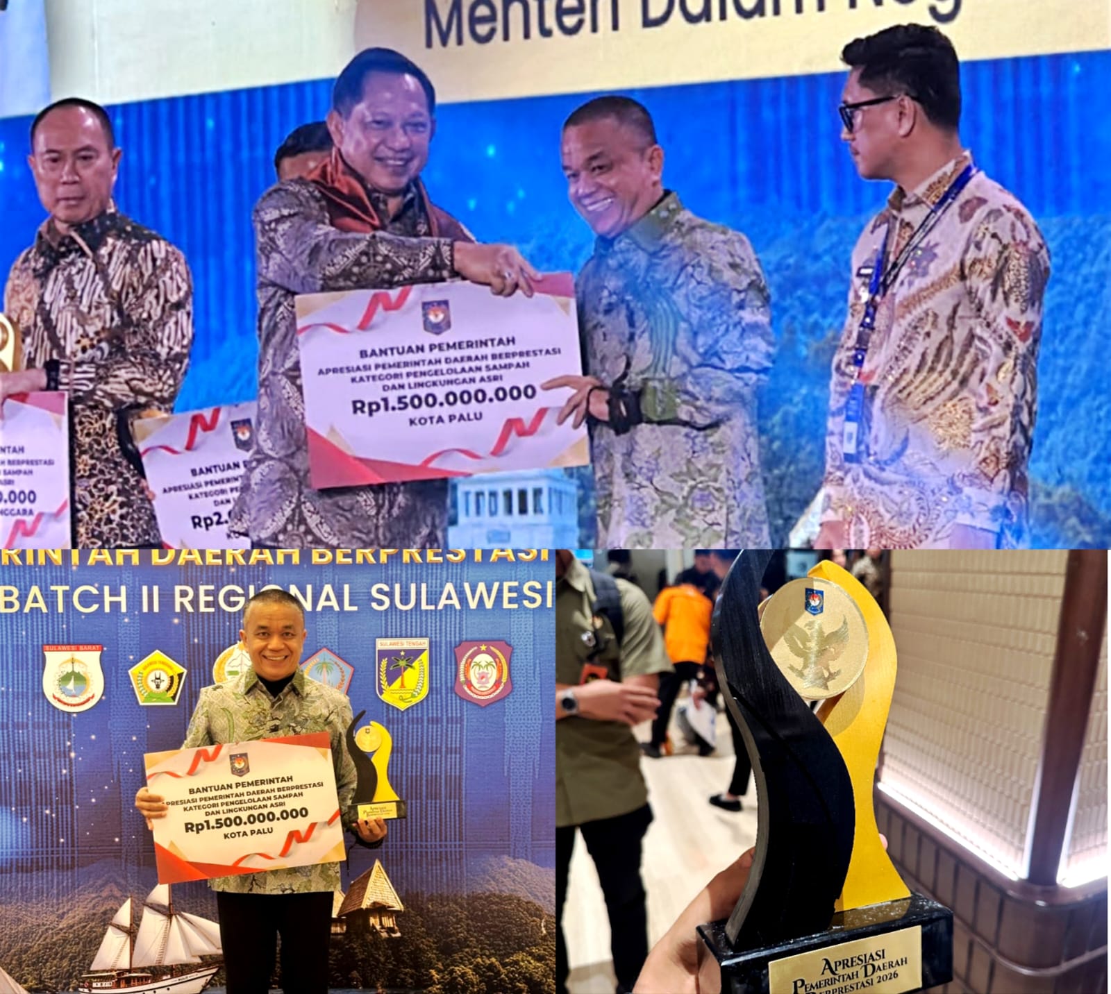 Kota Palu Raih Apresiasi Nasional Pengelolaan Sampah dan Lingkungan Asri 2026
