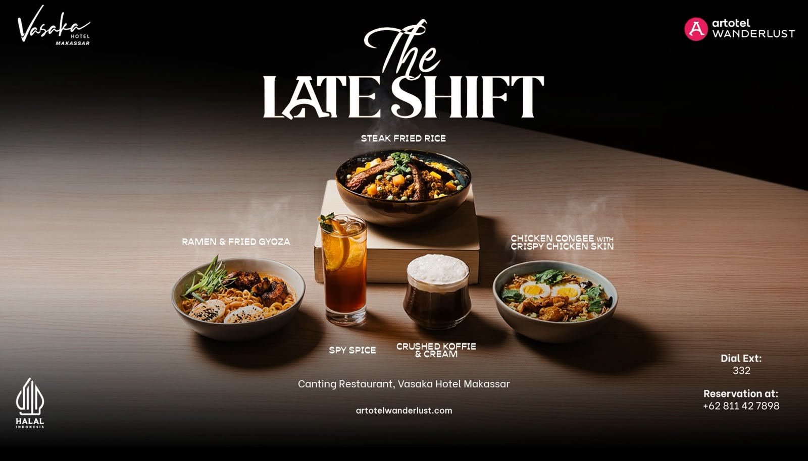 Vasaka Hotel Makassar Sajikan Pengalaman Bersantap Malam Lewat Promo “The Late Shift”