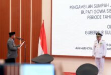 Lantik Darmawangsyah Muin sebagai Bupati Gowa, Gubernur Sulsel Tekankan Pelayanan dan Percepatan Pembangunan