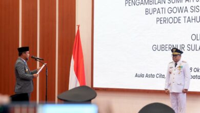 Lantik Darmawangsyah Muin sebagai Bupati Gowa, Gubernur Sulsel Tekankan Pelayanan dan Percepatan Pembangunan