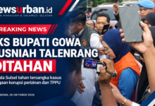 Polda Sulsel Tahan Eks Bupati Gowa Husniah Talenrang dalam Kasus Dugaan Korupsi